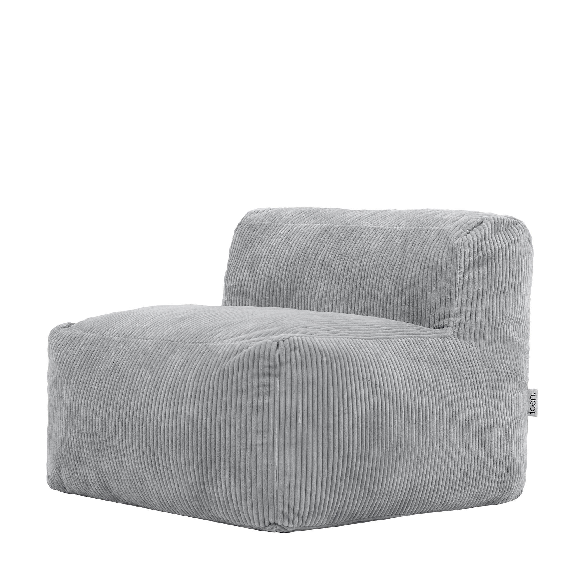 SITZSACK-SESSEL ZEN modular Cord - Grau, Textil (95/68/100cm) - icon