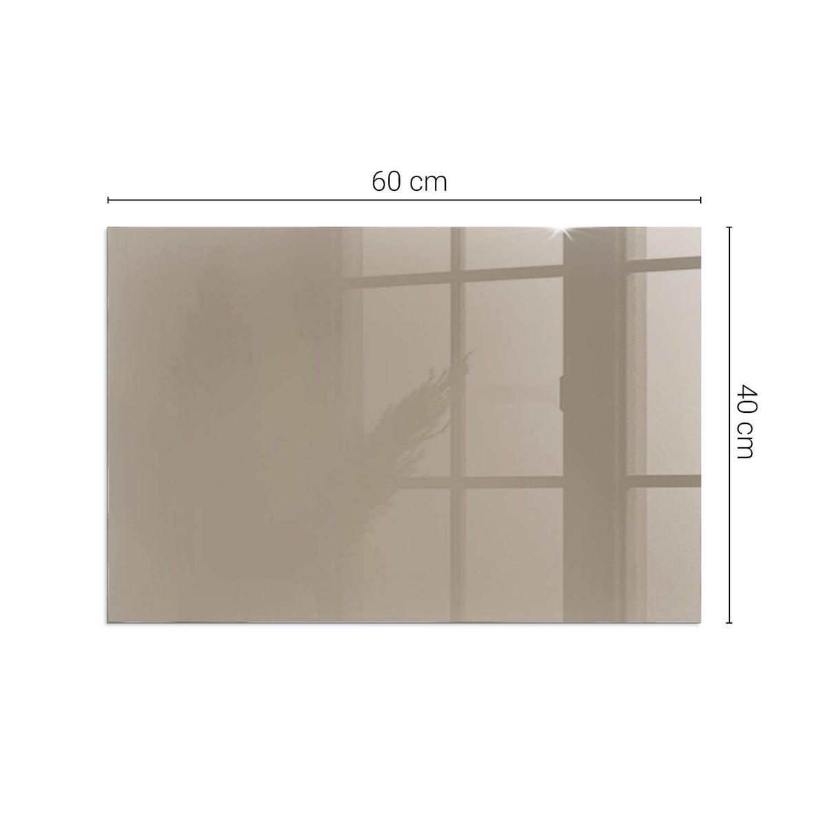 GLASPLATTE für Kamin 60x40 cm - Braun, Glas (60/40/0.4cm) - TULUP