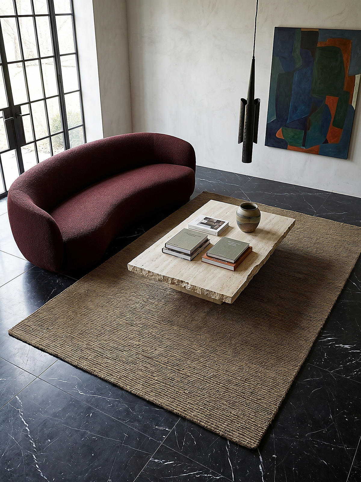 WOLLTEPPICH Boucle, Unifarben, Strapazierfähig, natürlich & pflegeleicht Erdtöne Rechteckig 160x230 - Grün, Textil (230/160cm) - KADIMA DESIGN