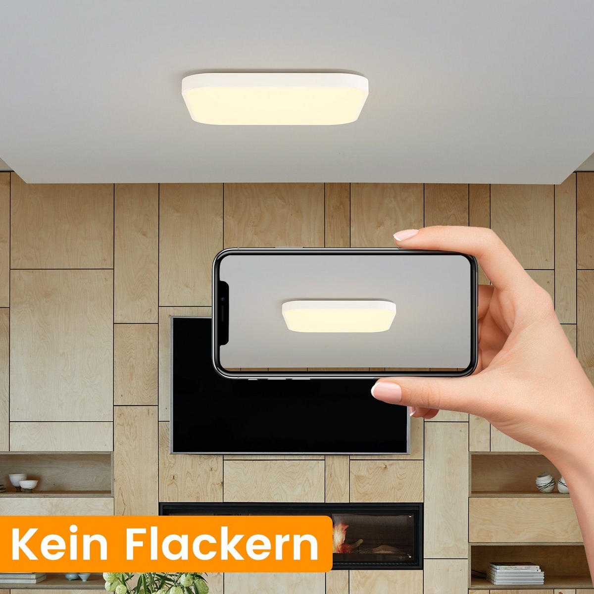 LED-DECKENLEUCHTE Leipzig 3000K-Warmweiß 27/27/3 cm - Weiß, Kunststoff (27/27/3cm) - Nettlife