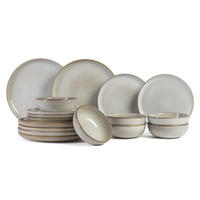 GESCHIRRSET Serviesset Saisons Sand 18-teilig - Creme, Keramik (2/2/1cm)