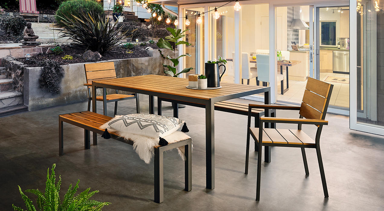 Zahradní sestava dřevo a kov