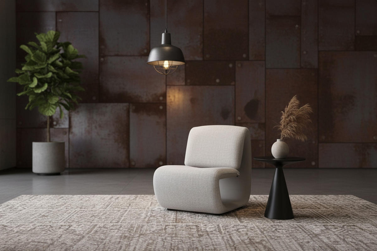 LOUNGESESSEL HAZEL Grau Kunstleder, Webstoff - Schwarz/Grau, Kunststoff/Textil (67/79/89cm) - KAWOLA