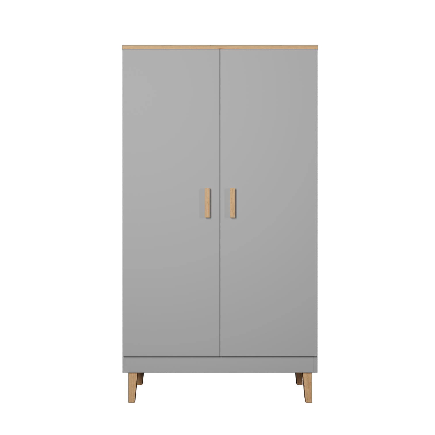 DREHTÜRENSCHRANK Denver 100/184/55 cm - Grau, Holzwerkstoff (100/184/55cm) - Kocot Kids