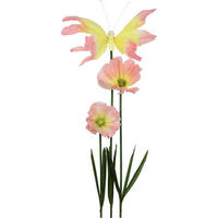 RIESENBLUMEN Papillon Aprikot 3-tlg. - Rosa, Papier (140cm) - FURNARO