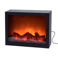 KAMIN 29/11/23 cm - Schwarz, Kunststoff (11/23/29cm) - Home Styling Collection