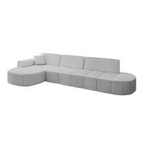 ECKSOFA Ottomane Links LIVO-L2 - 337x173x79,5 cm Grau - Grau, Holzwerkstoff/Textil (337/173cm) - ALTDECOR
