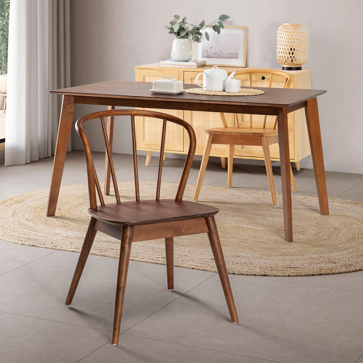 STUHL 2er-Set Brisa Walnussfarbe, Massivholz - Walnussfarben, Holz (47/83/59cm) - VS Venta-stock