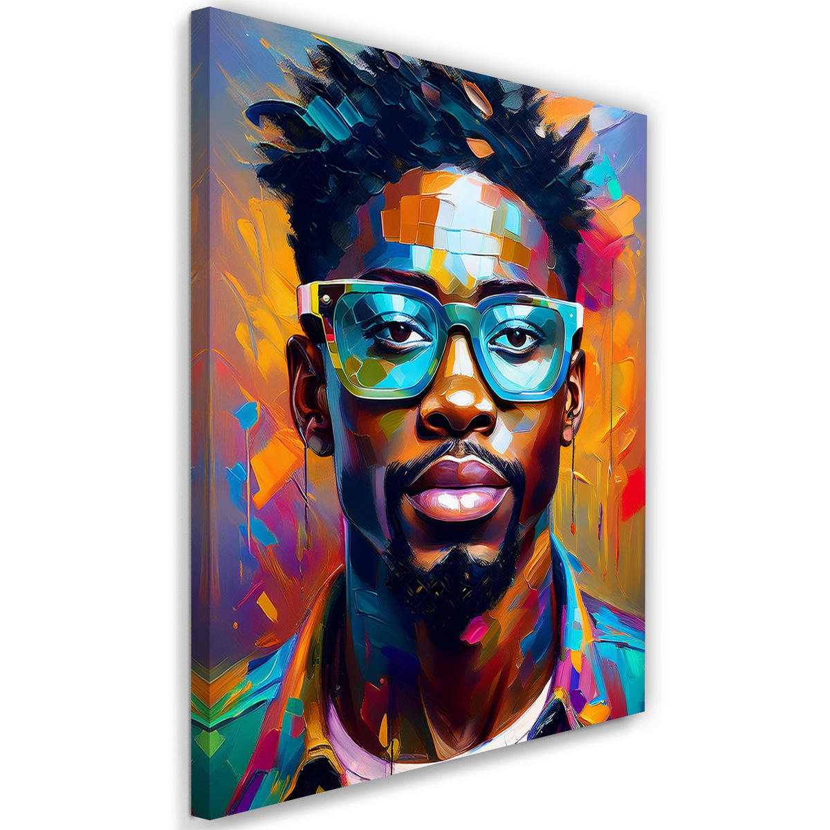 WANDBILD moderne herrenbrille pop art - Multicolor, Textil (40/60cm) - Feeby