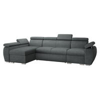 ECKSOFA Boston LCP, Seite: Links LCP+2R+1P(65) - Silberfarben/Blaugrau, Holz/Textil (320/170cm) - MIRJAN24