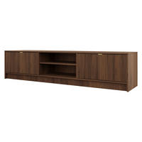 TV-ELEMENT Tireno - Nussbaumfarben/Goldfarben, Holzwerkstoff/Metall (180/40/40cm) - MIRJAN24