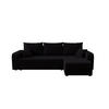 ECKSOFA HEWLET L BIS Zoom 23 Rechts mit Schlaffunktion - Schwarz, Textil (240/140cm) - Bedante