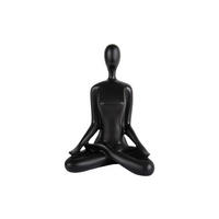 BILD Statue Open Lotus Schwarz 15/11/21 cm - Schwarz, Kunststoff (11/21/15cm) - Present Time