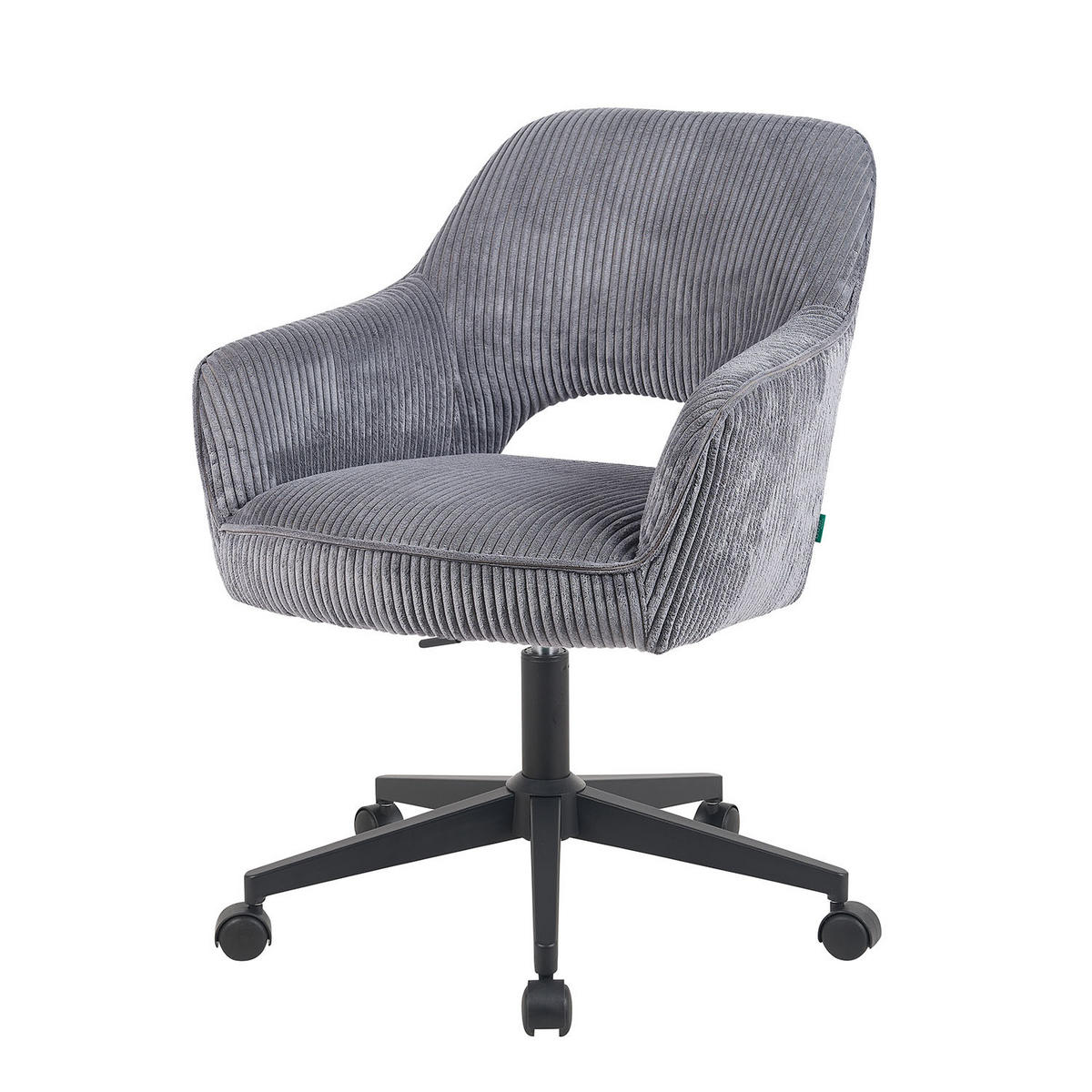 BÜROSTUHL Mika-Ilvy - Schwarz/Grau, Textil/Metall (60/84/65cm) - DUBI Möbel