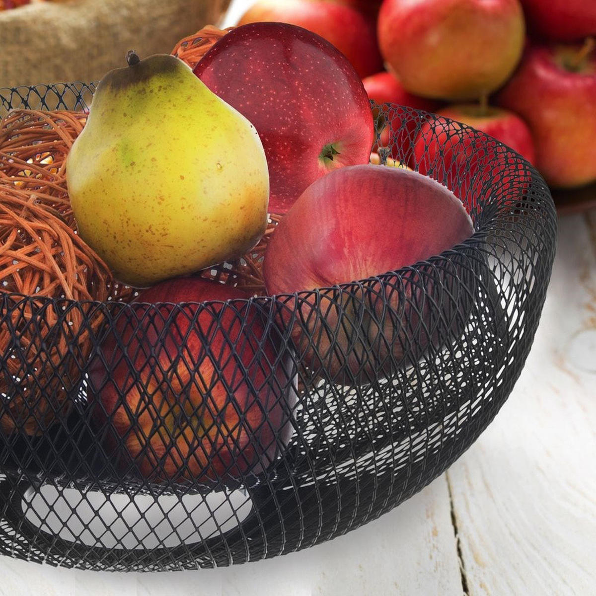 OBSTKORB Radka aus Metall Schwarzer - Schwarz, Metall (14cm) - Orion 