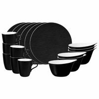 FRÜHSTÜCKS-SET Life Fashion Glamorous Black 18er Set - Schwarz, Keramik (1/1/1cm) - Seltmann Weiden