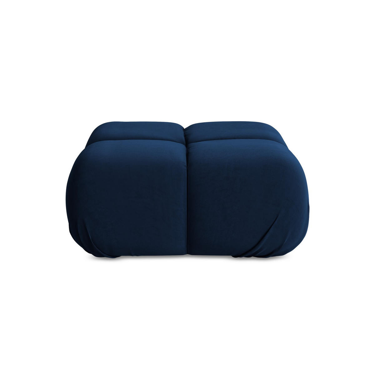 POUF Samt Stoff Blau - Blau/Schwarz, Kunststoff/Textil (95/41/95cm) - LaMiaSofa