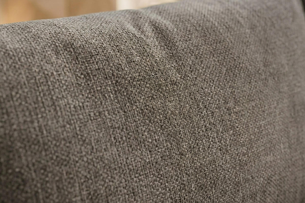 SOFA AMINA Taupe Flachgewebe - Taupe/Schwarz, Buchenholz/Textil (228/82/101cm) - KAWOLA