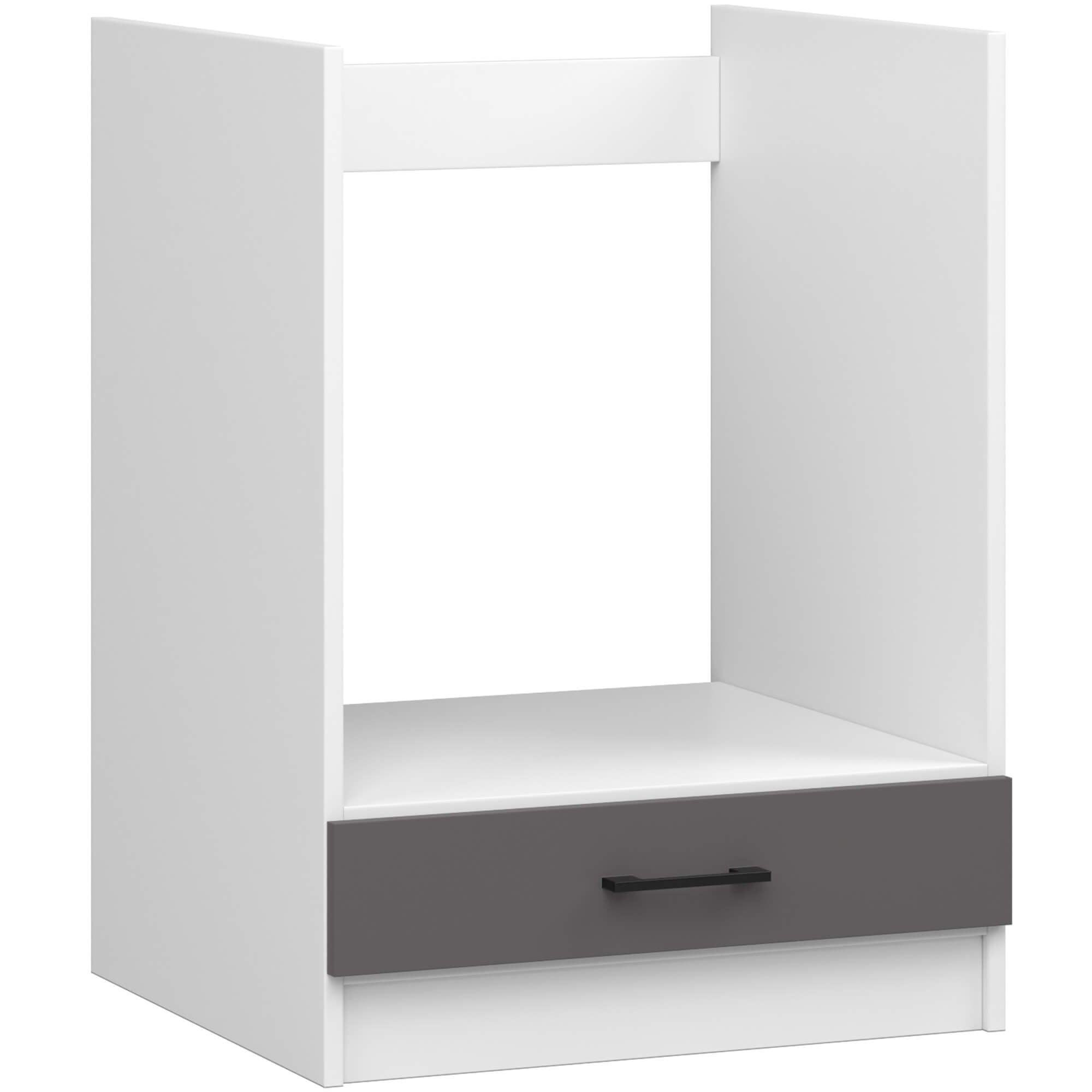 HÄNGESCHRANK Weiß, Graphit Grau 82/60/55 - Dunkelgrau/Weiß, Holzwerkstoff (60/82/55cm) - RAUMHIRSCH FURNITURE