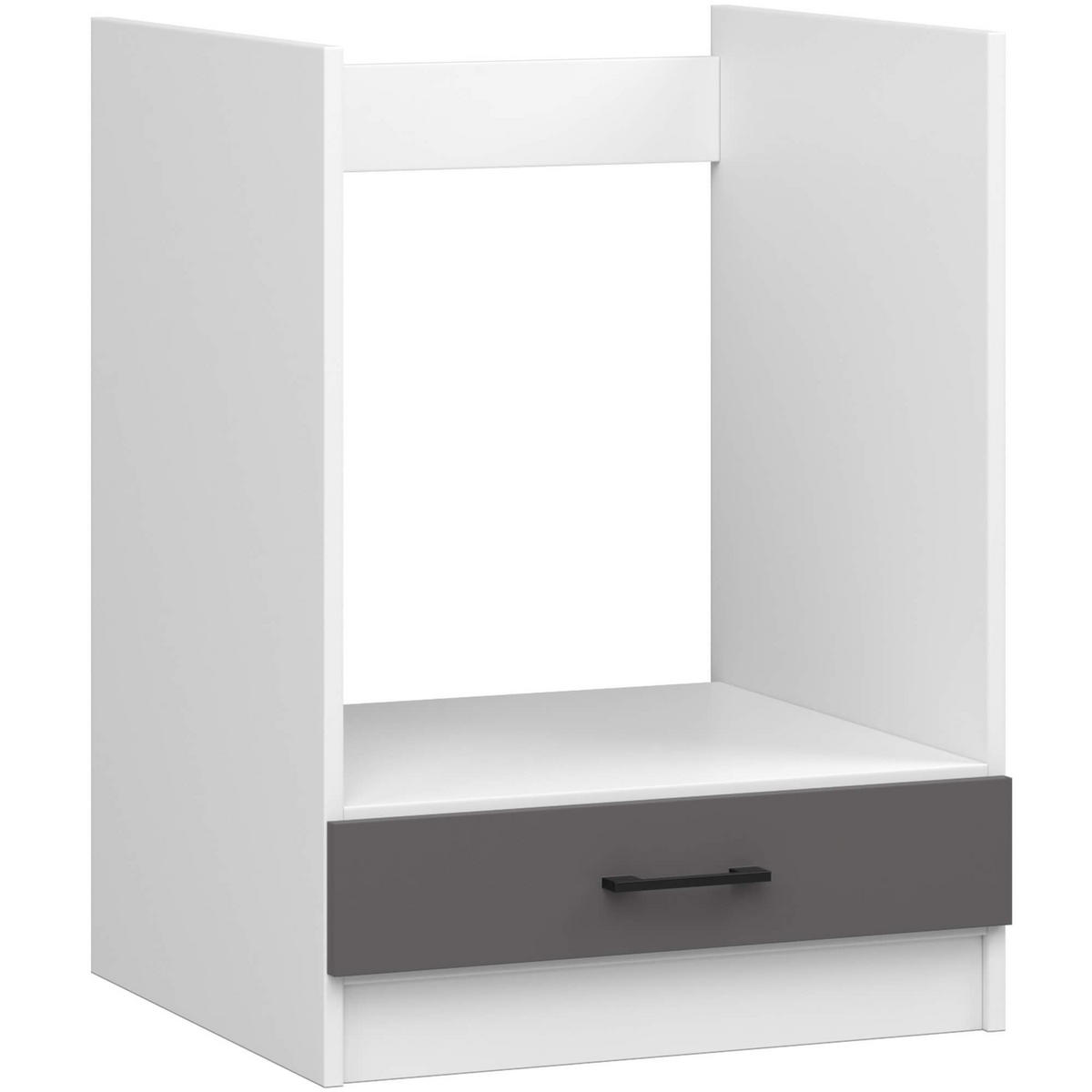 HÄNGESCHRANK Weiß, Graphit Grau 82/60/55 - Dunkelgrau/Weiß, Holzwerkstoff (60/82/55cm) - RAUMHIRSCH FURNITURE