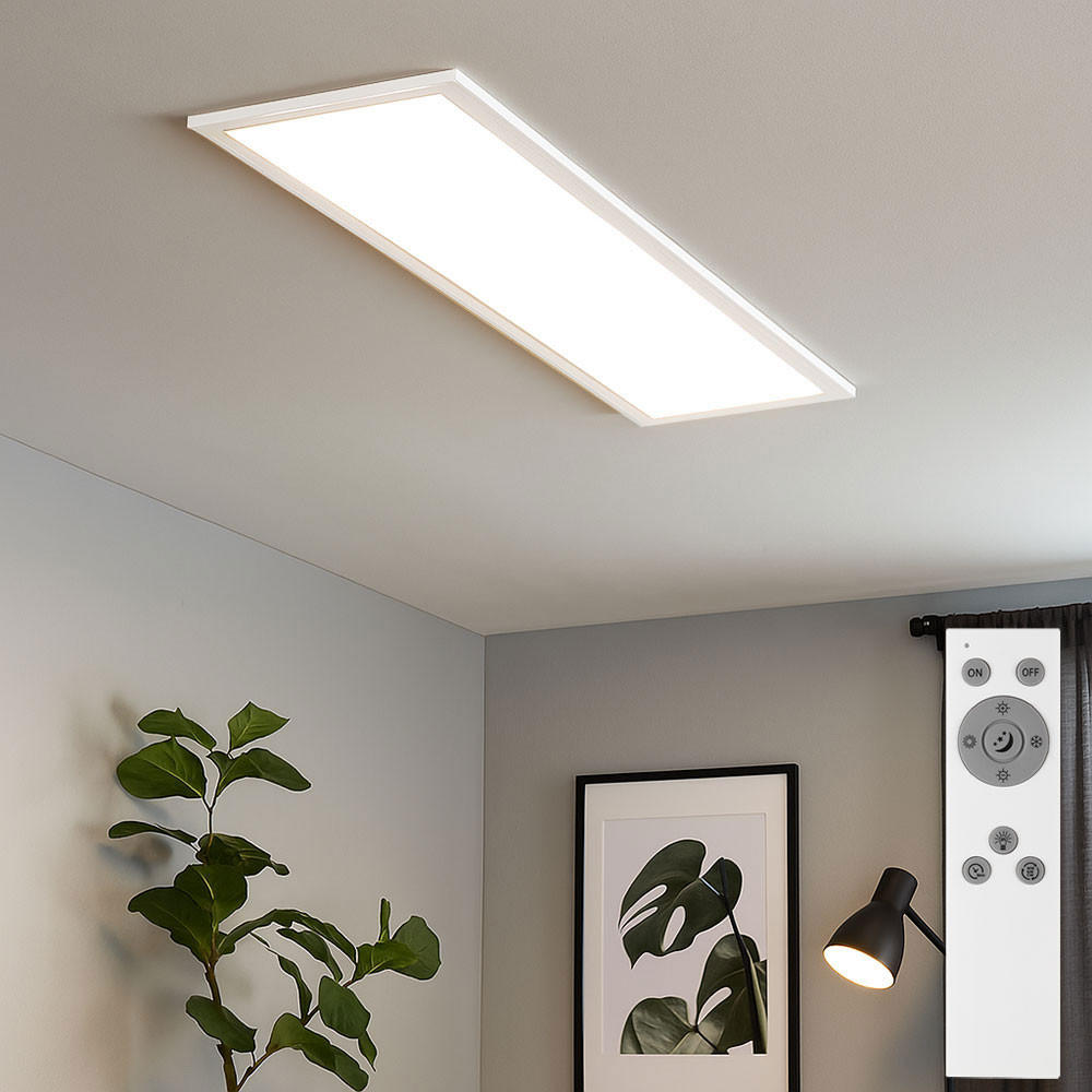 LED AUFBAU PANEL Weiß - Weiß, Metall (100/25/8cm) - Briloner