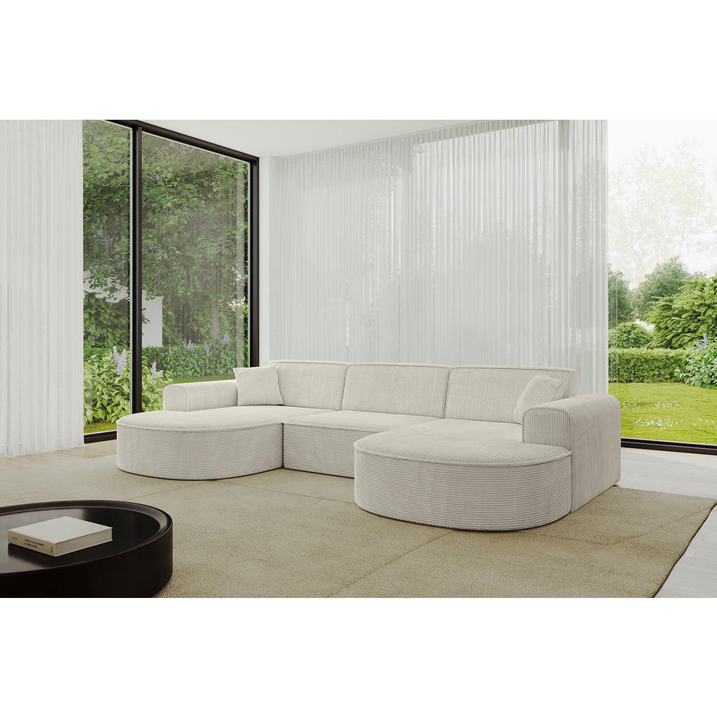 Thumbnail - Altdecor Wohnlandschaft, Hellgrau, Textil, 4-Sitzer, U-Form, 295x73.5x163 cm, Wohnzimmer, Sofas & Couches, Wohnlandschaf...