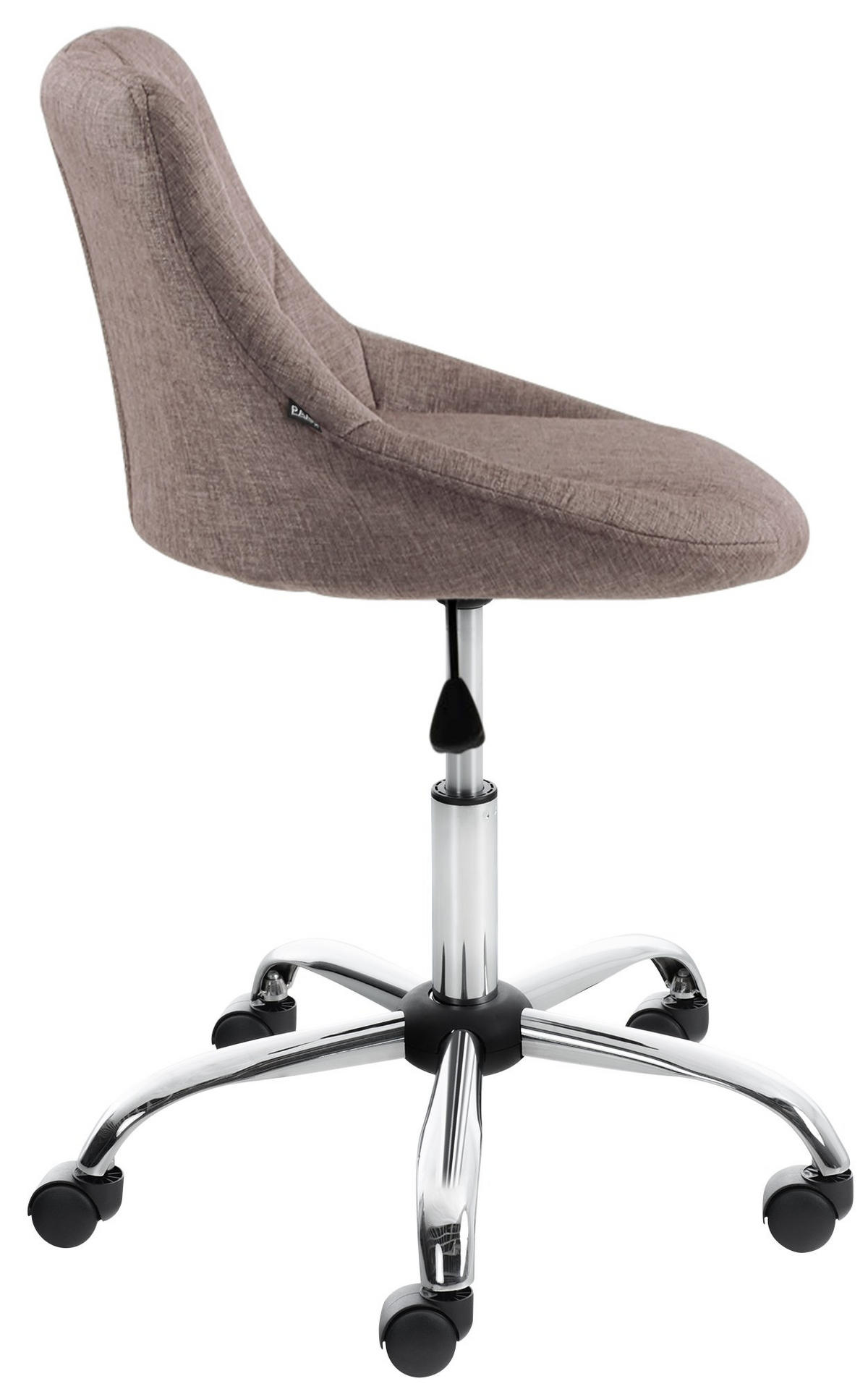 ARBEITSHOCKER Lazius Stoff taupe - Grau, Metall (47/82/49cm) - TPFLiving