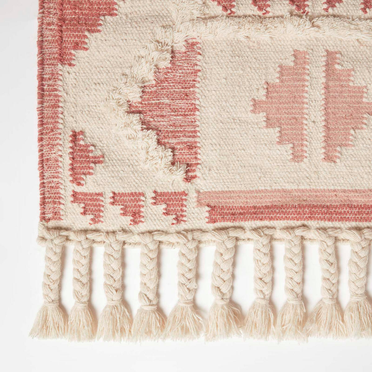 KELIM-TEPPICH Satara handgewebt 120/170 cm - Rosa, Textil (120/170cm) - Homescapes
