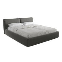 POLSTERBETT mit Bettkasten und Lattenrost 200x228 Grau - Dunkelgrau/Schwarz, Kunststoff/Textil (180/200cm) - LaMiaSofa