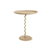 BEISTELLTISCH Zig Zag 44/44/52 cm - Braun, Metall (44/44/52cm) - Leitmotiv