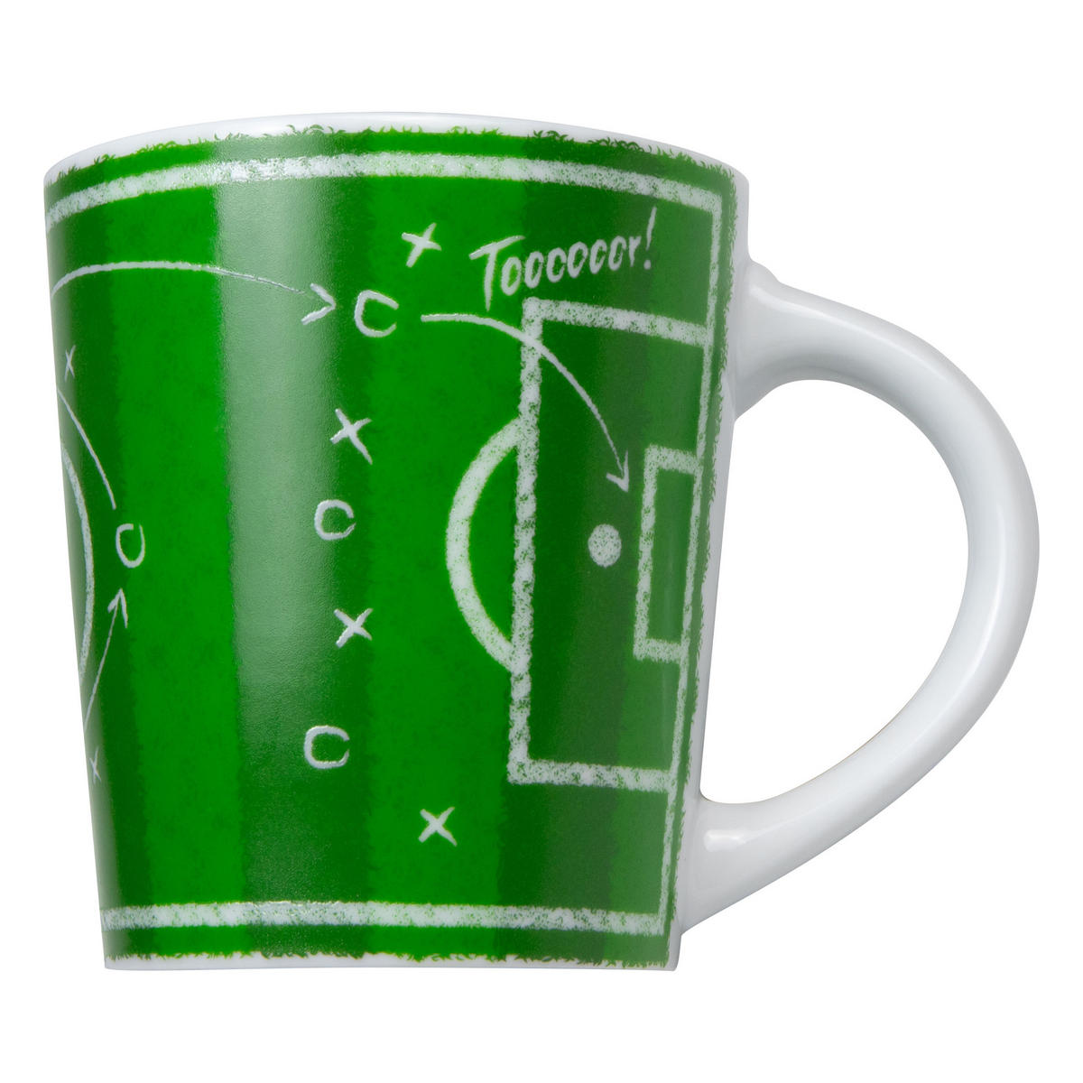 KAFFEEBECHER Fußball - Taktik - Naturfarben, Keramik (0.38L) - Könitz