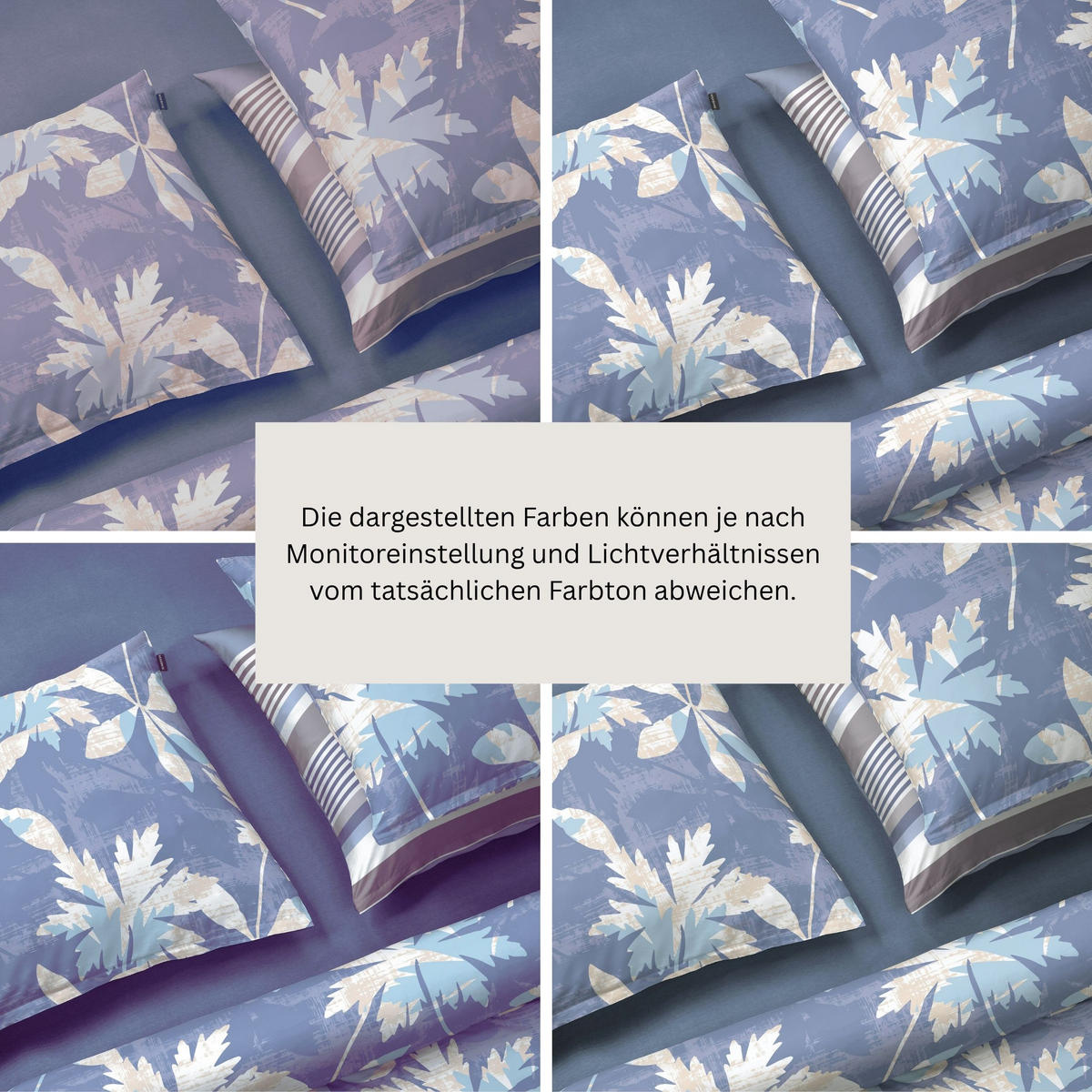 BETTWÄSCHESET Hoops - Baumwollsatin - 2-teilig - 135 x 200 cm - Blau - Blau, Textil (135/200cm) - SCHIESSER