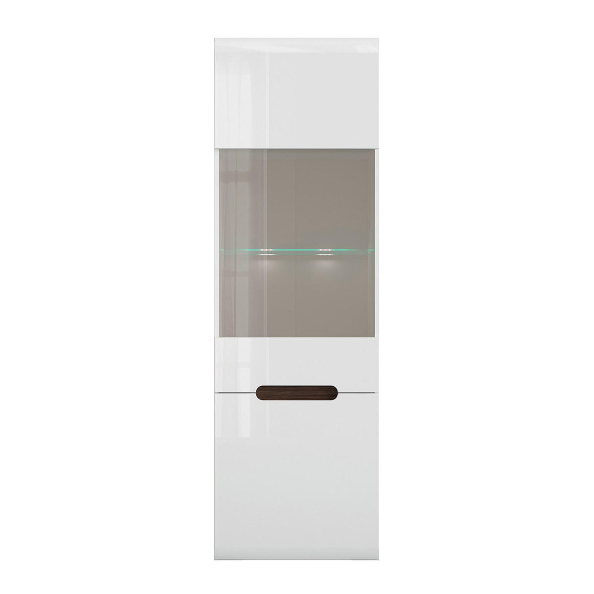 VITRÍNA Darrel Bílá - bílá, kompozitní dřevo (60/193/41cm) - Petits-meubles