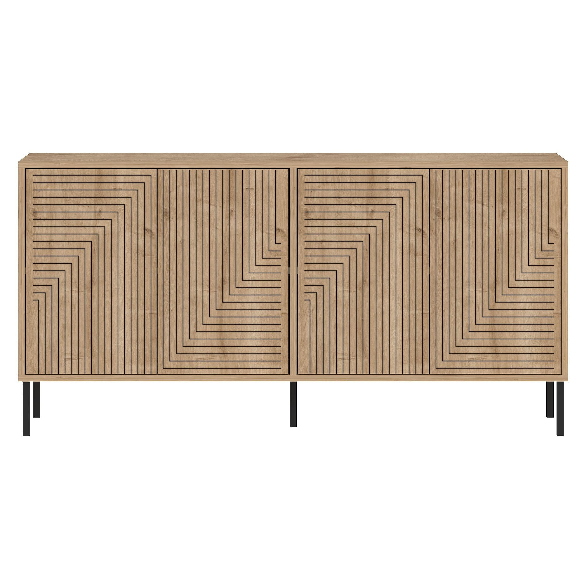 BUFFETSCHRANK evolet beige - Beige, Holz (36/75/150cm) - Habitat Garten