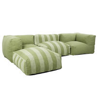 GARTENSOFA mit 4 Sitzplätzen, Kaktusgrünen - Grün, Textil - Oviala