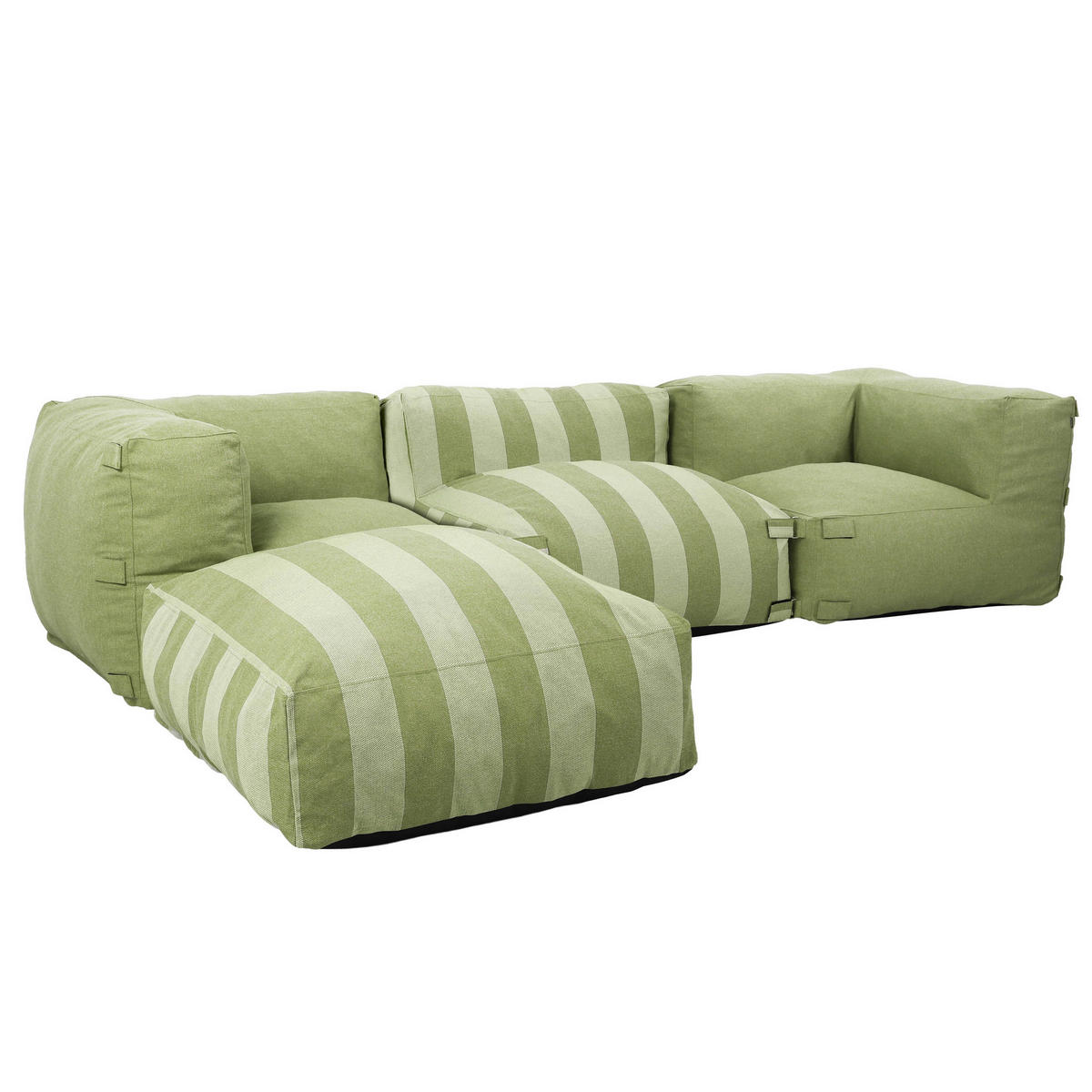 GARTENSOFA mit 4 Sitzplätzen, Kaktusgrünen - Grün, Textil - Oviala