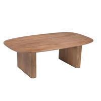 COUCHTISCH Dänisch oval natur Holz 120x70x38 cm - Juro - Braun, Holz (120/70/38cm) - Giga Meubel