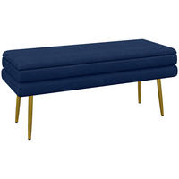 SITZBANK mit Stauraum, Blau - Blau, Kunststoff (37.5/43/79.5cm) - HOMCOM