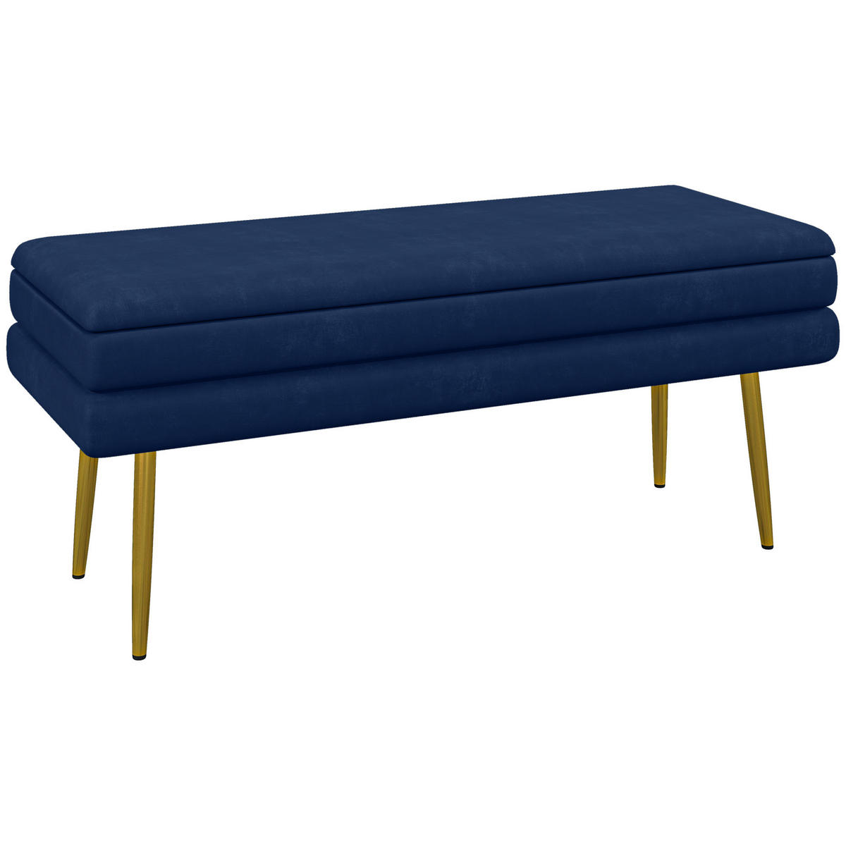 SITZBANK mit Stauraum, Blau - Blau, Kunststoff (37.5/43/79.5cm) - HOMCOM