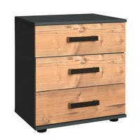 NACHTTISCH Stockholm graphit / Edeltanne 52 / 38 / 58cm - Graphitfarben, Holz/Holzwerkstoff (52/58/38cm) - Wimex