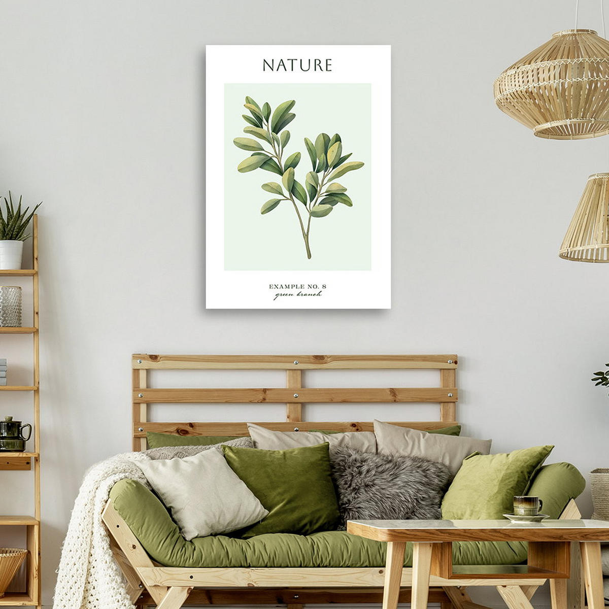 KUNSTDRUCK Grün 70/100 cm - Grün, Textil (70/100cm) - KUNSTLOFT