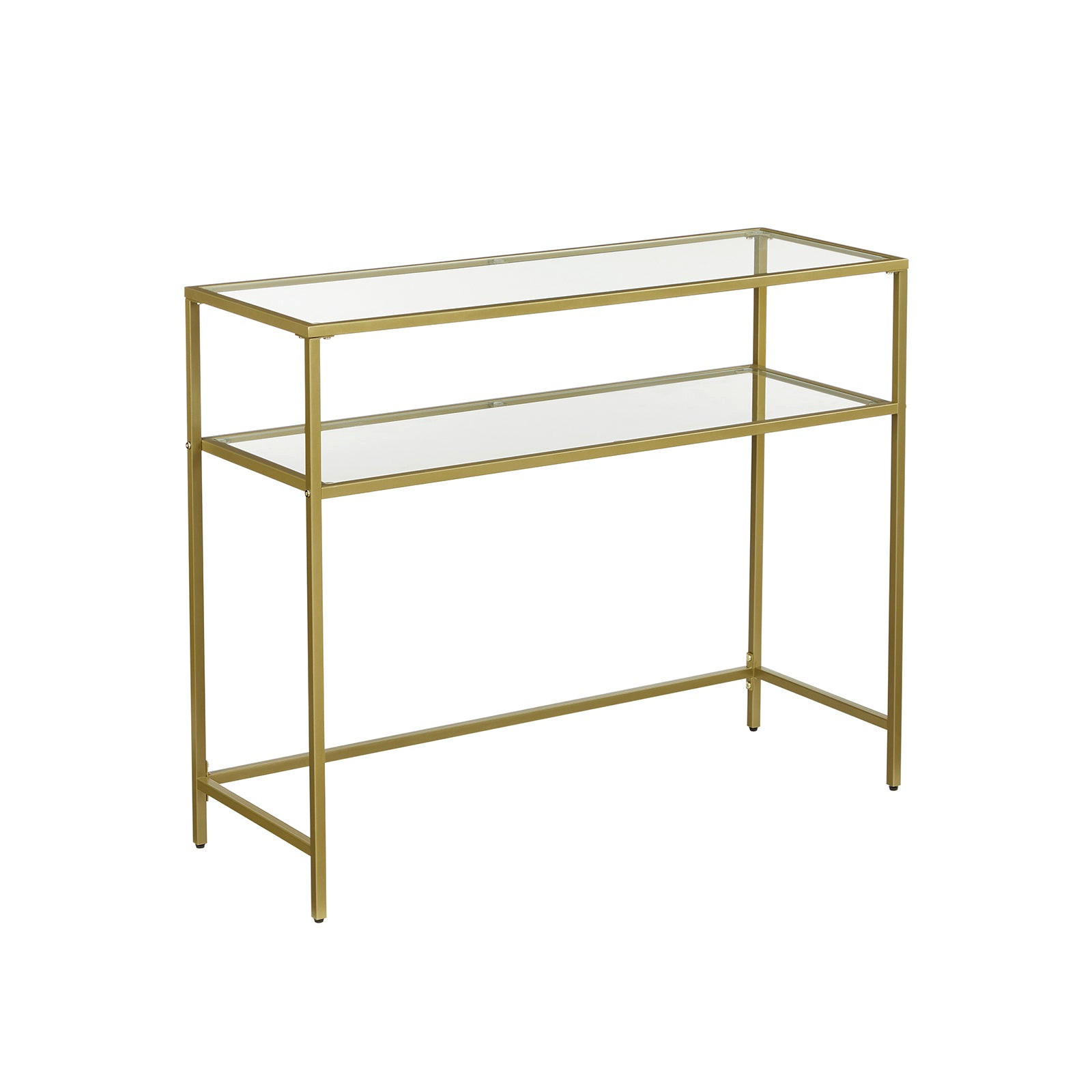 KONSOLENTISCH BEISTELLTISCH - Goldfarben, Metall (100/35/80cm) - Hansiro