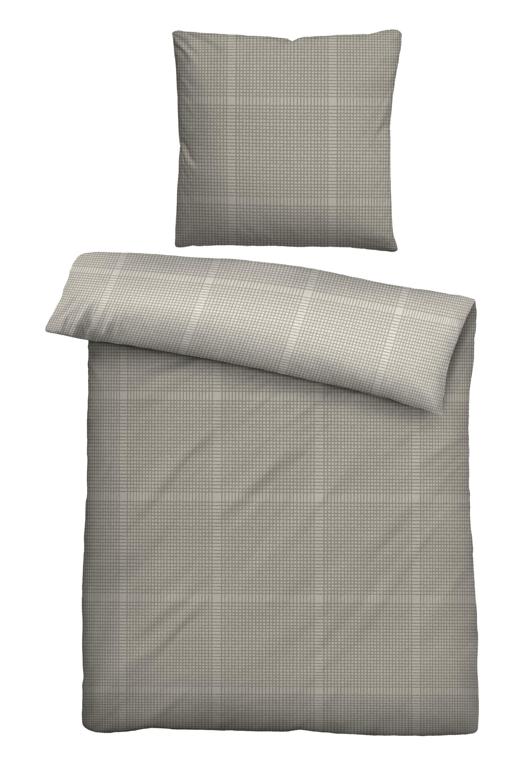 biberna Bettwäsche-Garnitur Beige 135x200 cm