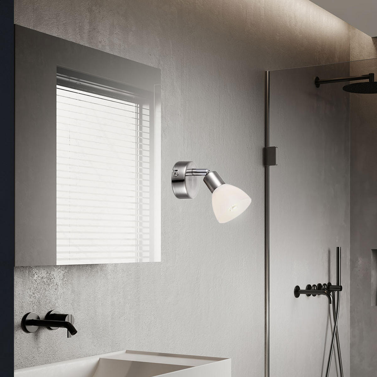 LED WANDLEUCHTE Avalanche Silber Metall - Silberfarben, Metall (7/11/14cm) - Globo Lighting