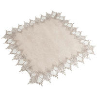 SPITZENDECKCHEN Leinen 60 x 60 cm Beige - Beige, Textil (60/60/1.5cm)