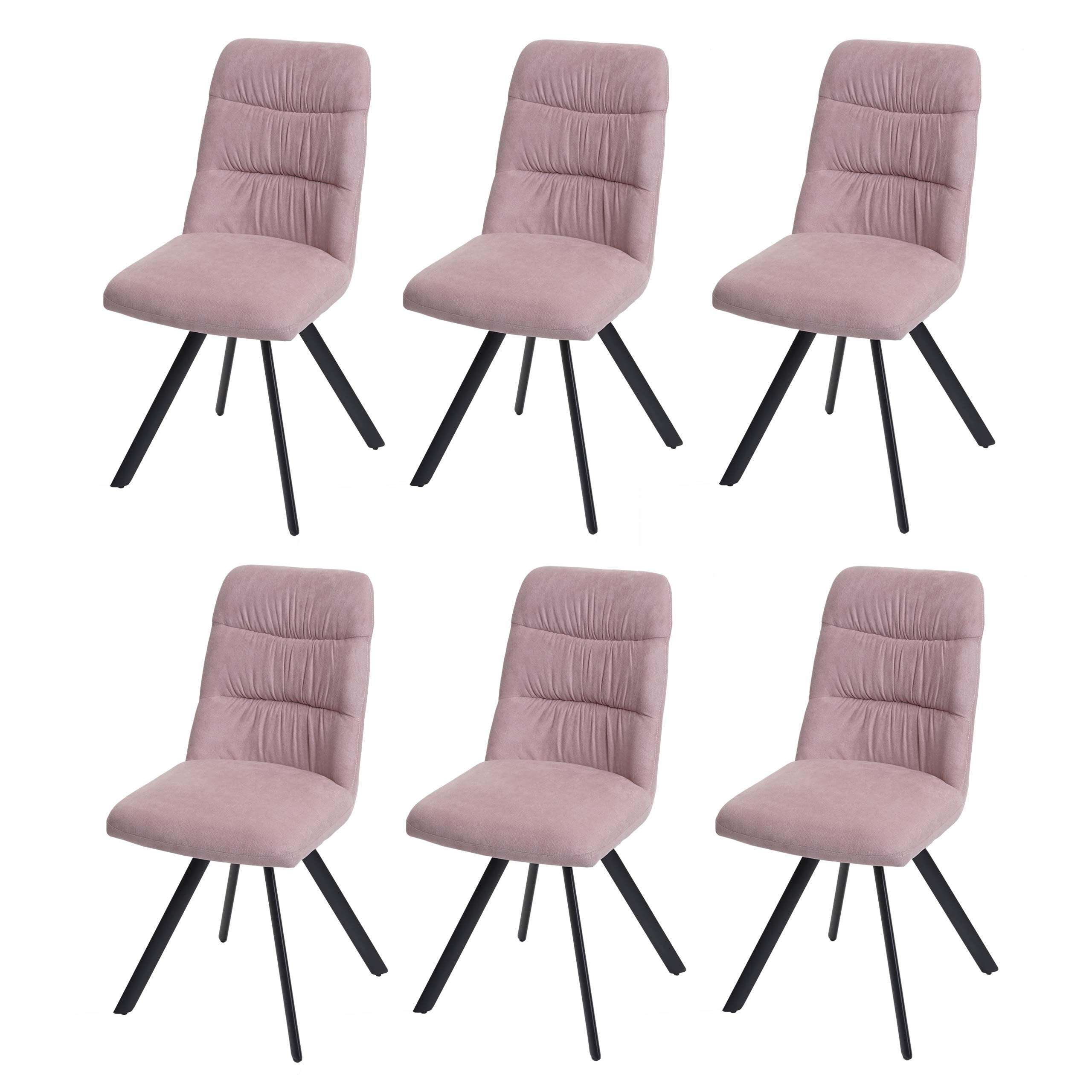 ESSZIMMERSTUHL Altrosa 6er-Set - Altrosa, Textil (45/94/45cm) - MCW