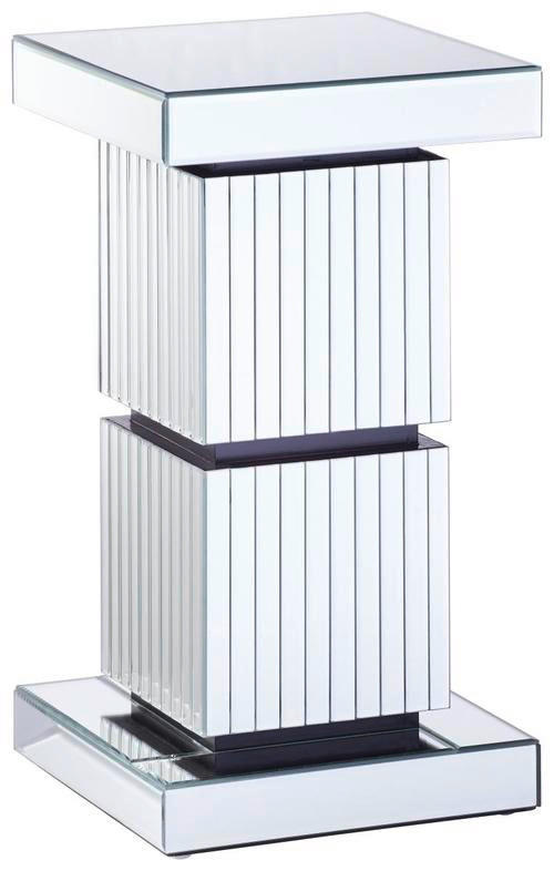 DEKORAČNÍ SLOUPEK - barvy stříbra, Design, kompozitní dřevo/sklo (30,5/57/30,5cm) - Xora