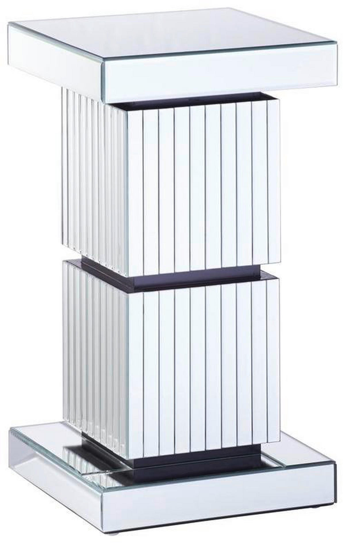 DEKORAČNÍ SLOUPEK - barvy stříbra, Design, kompozitní dřevo/sklo (30,5/57/30,5cm) - Xora