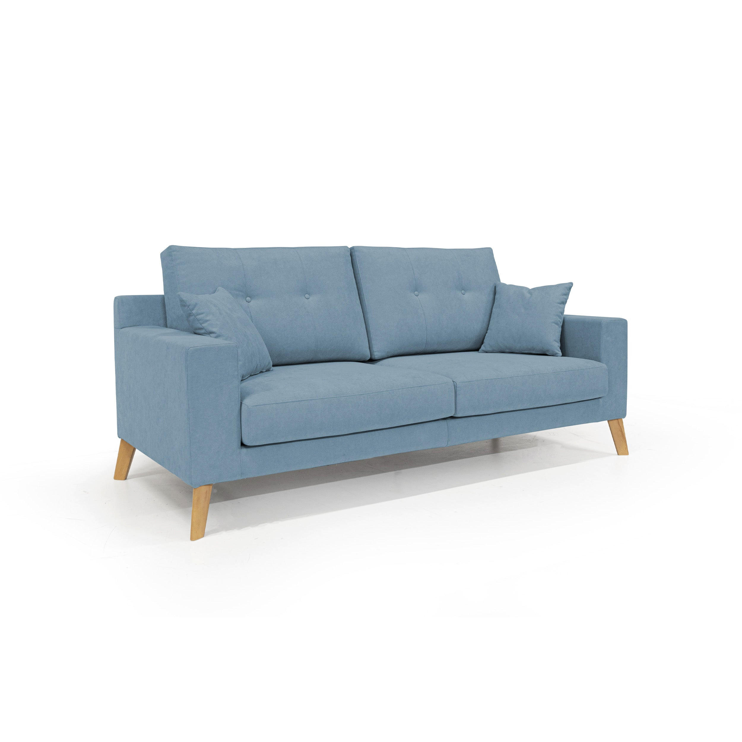 LINEARSOFA Danish - Hellblau, Textil (186/95/91cm) - Divani.store