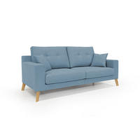LINEARSOFA Danish - Hellblau, Textil (206/95/91cm) - Divani.store
